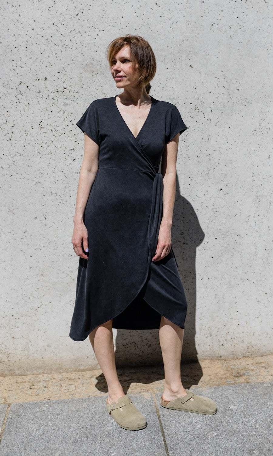 Wickelkleid Emilia - abricot coco