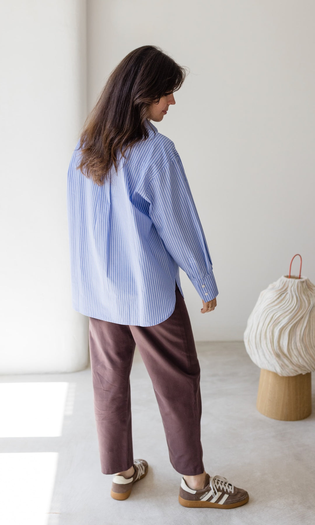 Boyfriend Hemd Blau gestreift