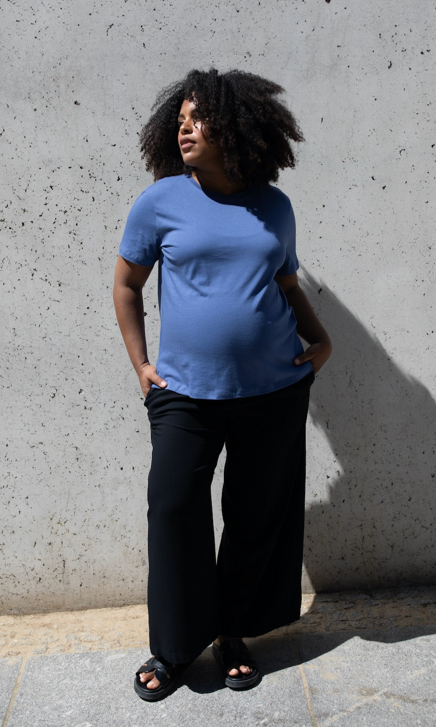 T-Shirt Basic aus Bambus-Baumwollstoff - abricot coco