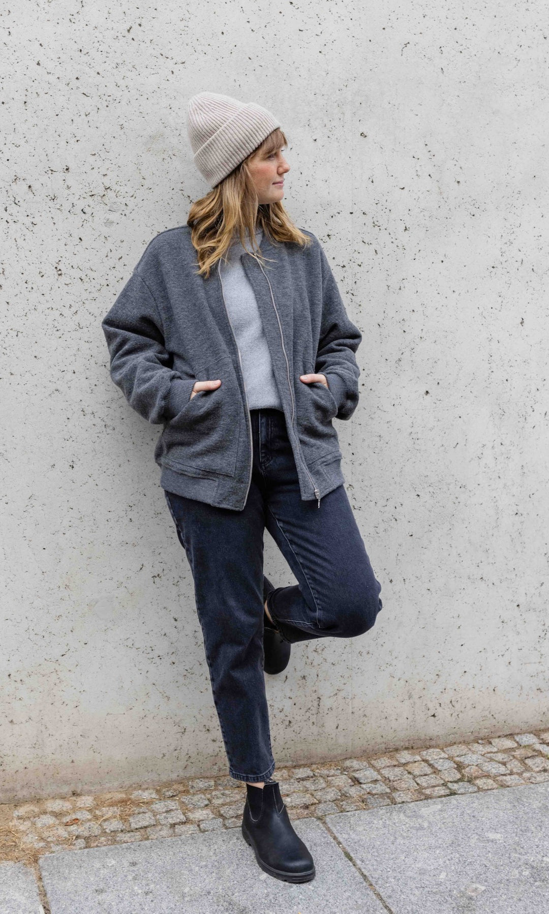 Walkjacke x ENGEL mit Babytrageeinsatz (Schurwolle)