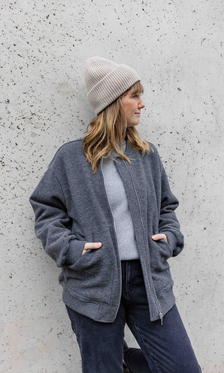 Walkjacke x ENGEL mit Babytrageeinsatz (Schurwolle)