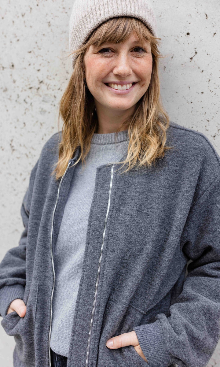 Walkjacke x ENGEL (Schurwolle) - abricot coco