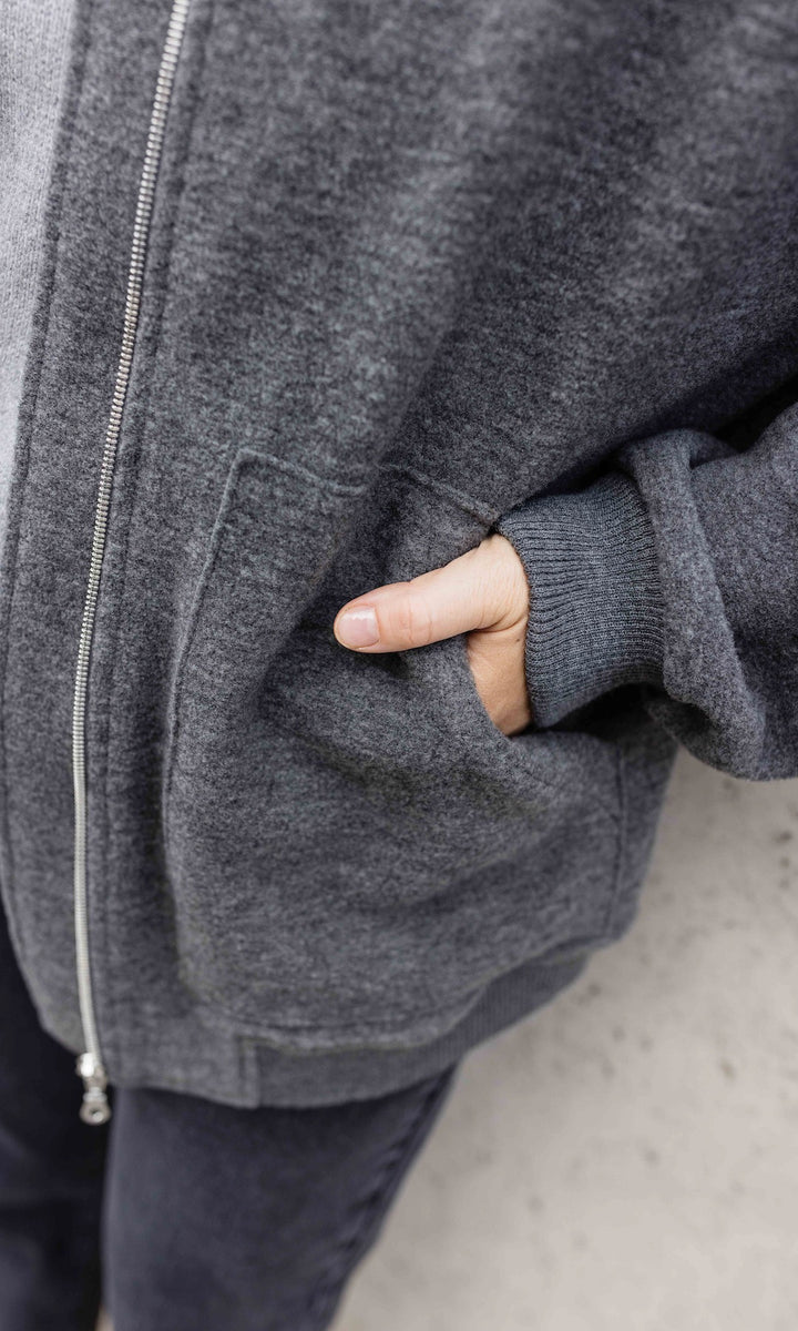 Walkjacke x ENGEL mit Babytrageeinsatz (Schurwolle)