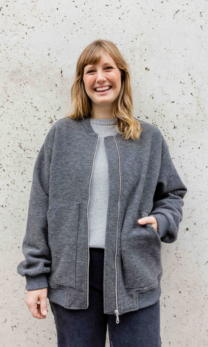 Walkjacke x ENGEL (Schurwolle) - abricot coco