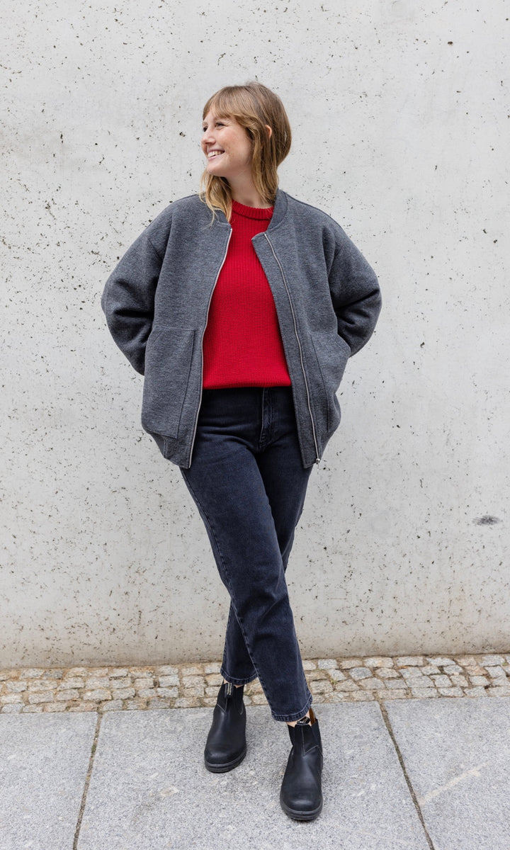 Walkjacke x ENGEL (Schurwolle) - abricot coco