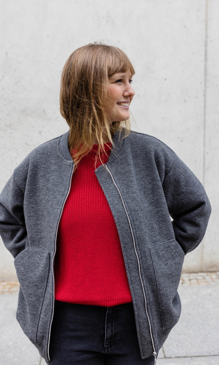 Walkjacke x ENGEL (Schurwolle) - abricot coco