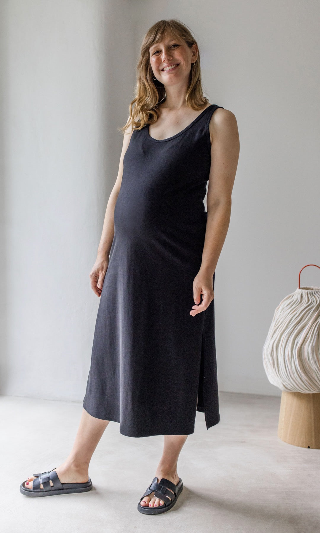 Jersey Kleid mit seitlicher Stillfunktion