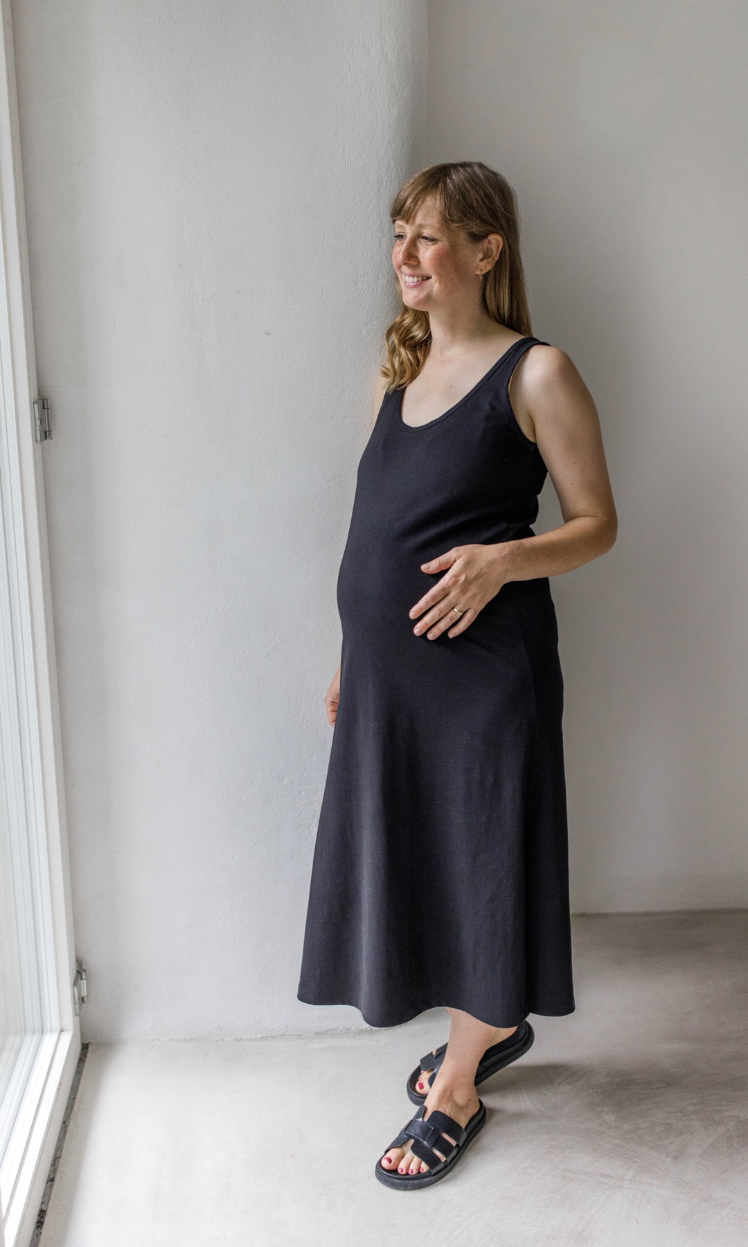 Jersey Kleid mit seitlicher Stillfunktion