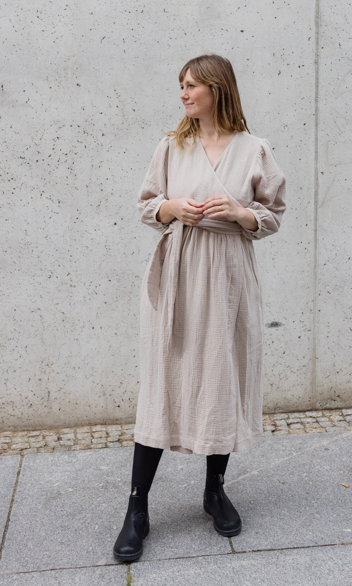 Musselin Wickelkleid