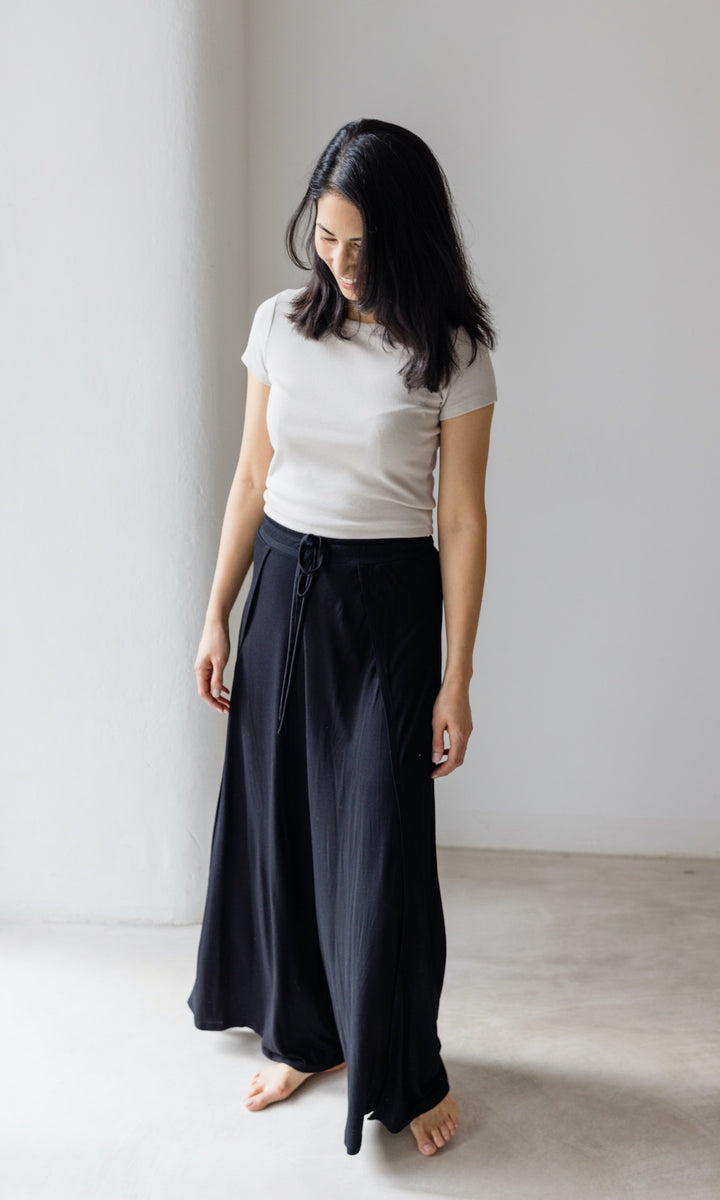 Gewickelte Jersey Culotte zum Binden