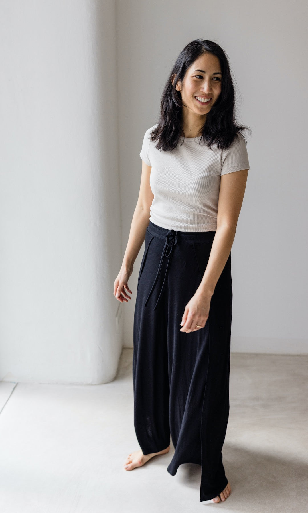 Gewickelte Jersey Culotte zum Binden