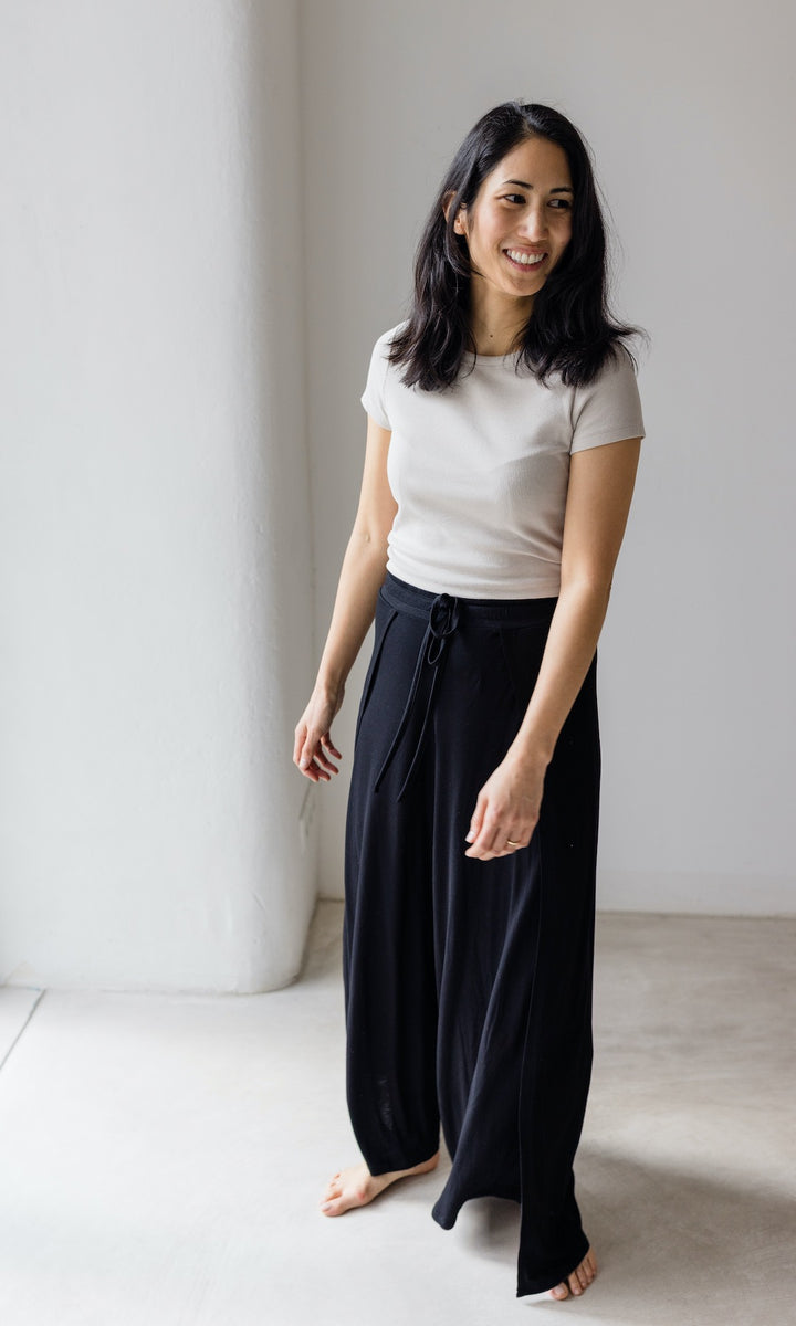 Gewickelte Jersey Culotte zum Binden