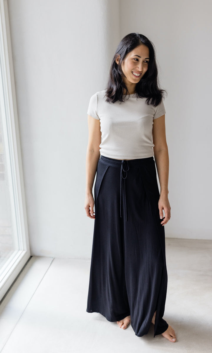 Gewickelte Jersey Culotte zum Binden