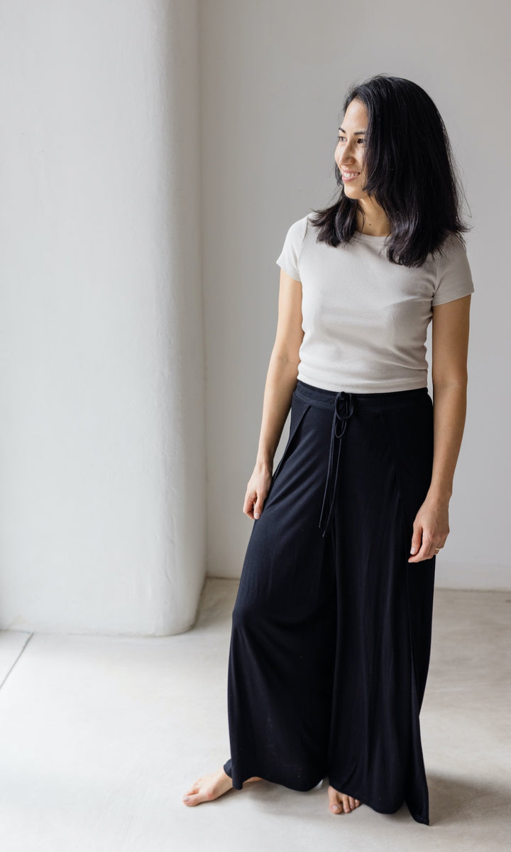Gewickelte Jersey Culotte zum Binden