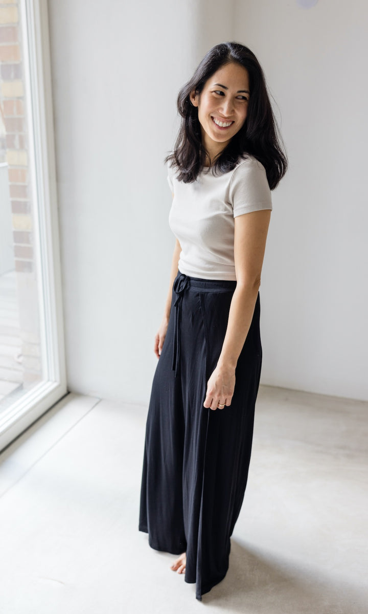 Gewickelte Jersey Culotte zum Binden