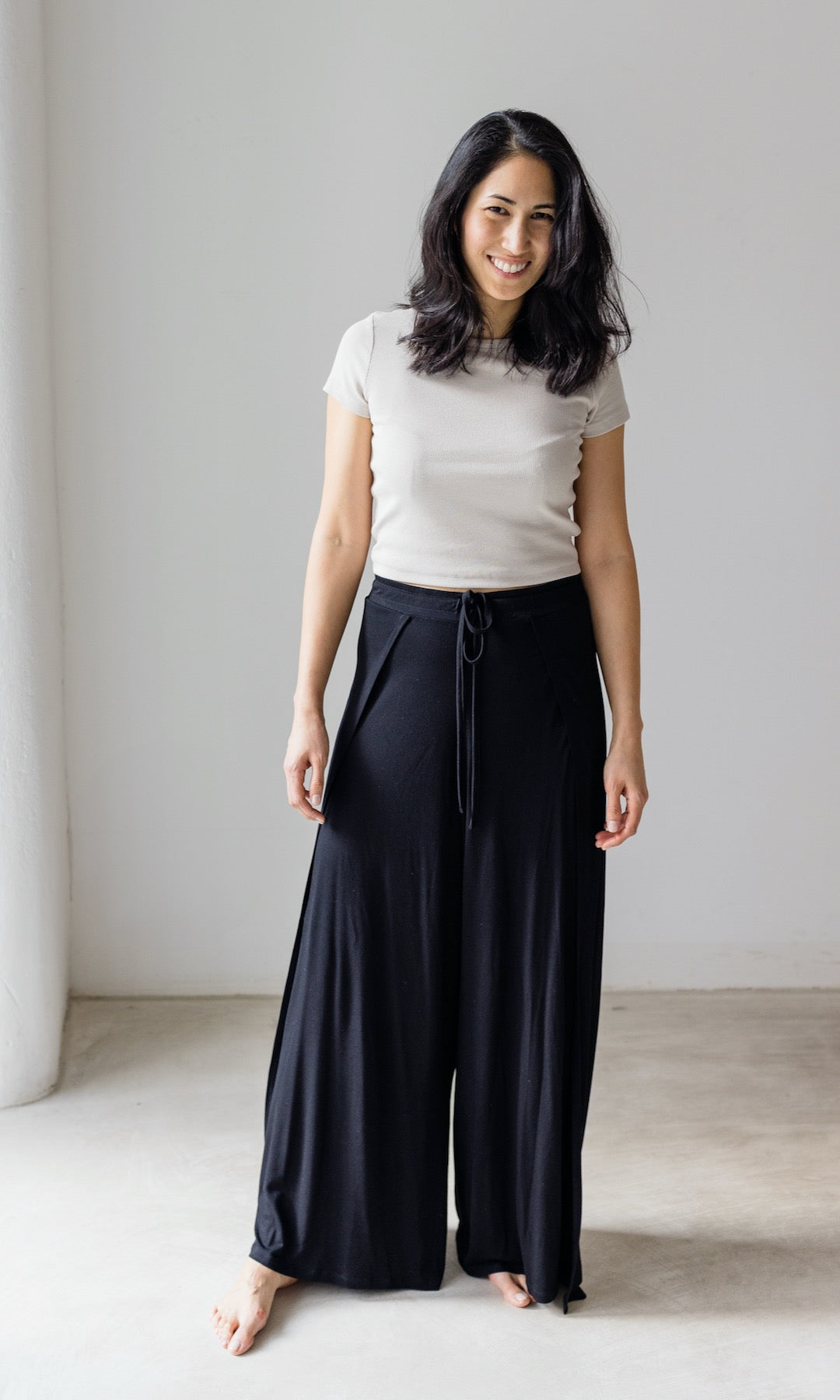 Gewickelte Jersey Culotte zum Binden