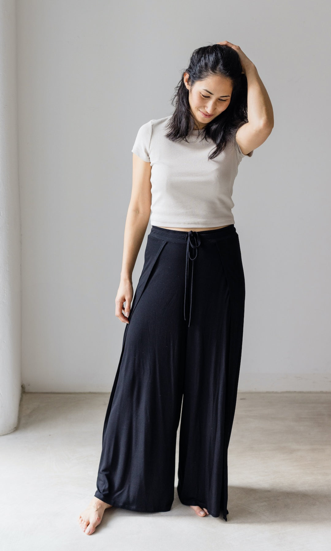 Gewickelte Jersey Culotte zum Binden