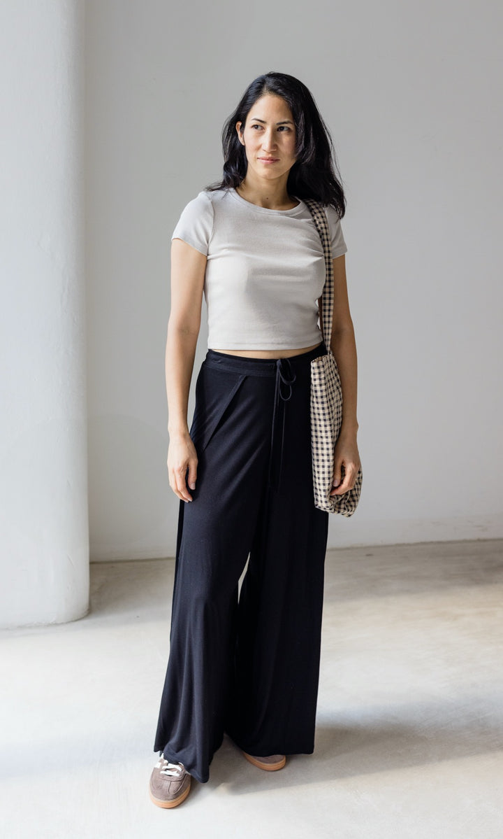 Gewickelte Jersey Culotte zum Binden