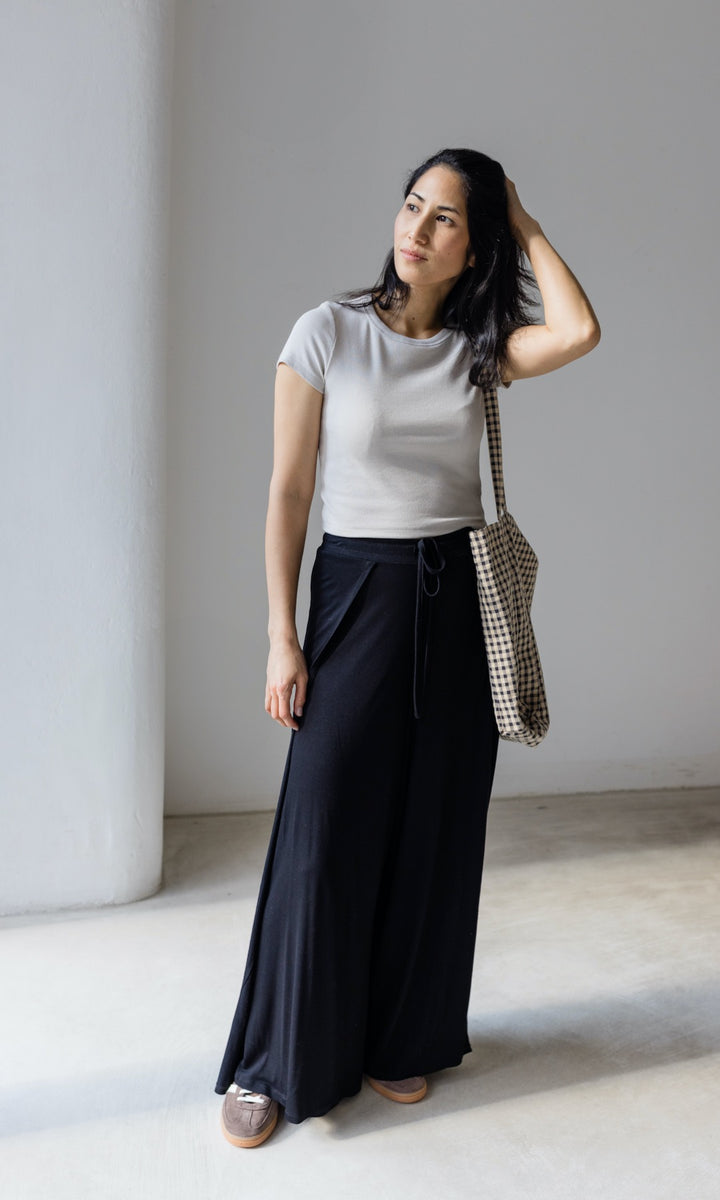 Gewickelte Jersey Culotte zum Binden