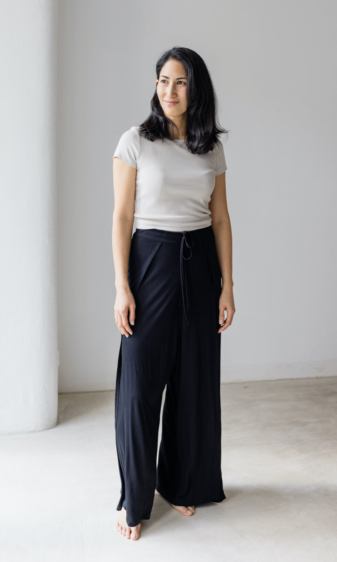 Gewickelte Jersey Culotte zum Binden