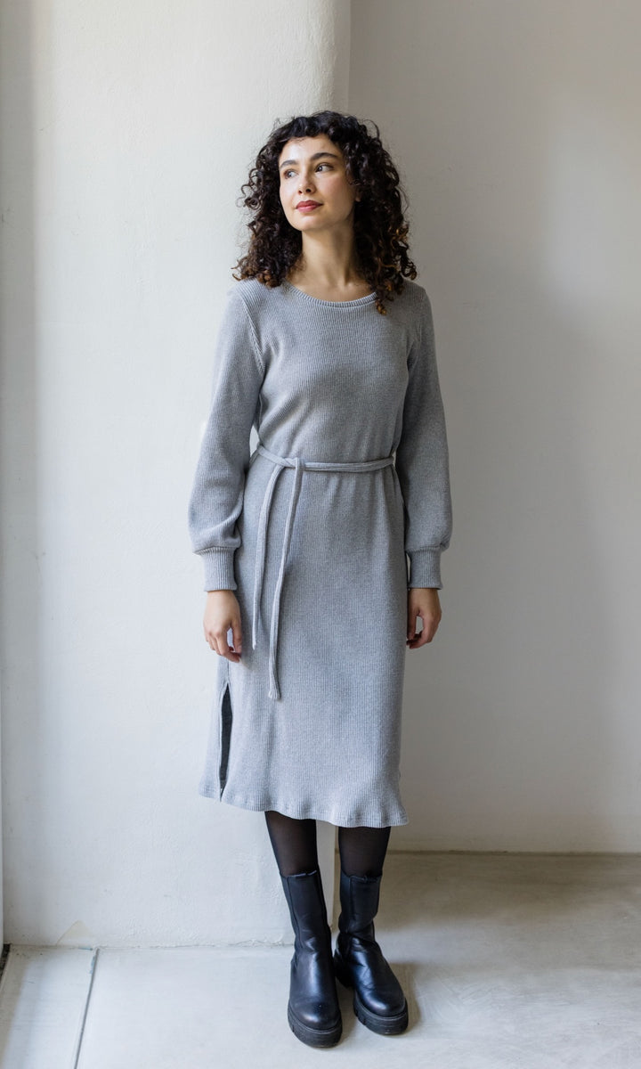 Langes Strickkleid Jules Grau