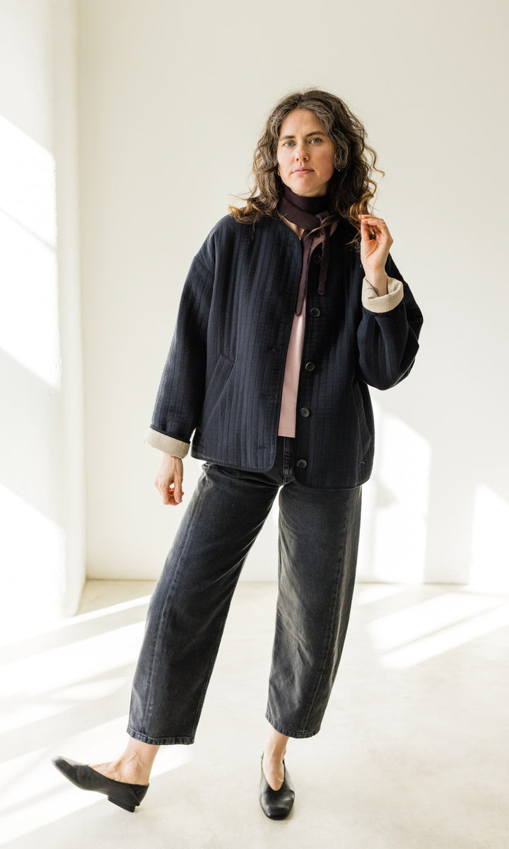 Leichte Oversized Steppjacke Yumiko aus Bio Baumwolle