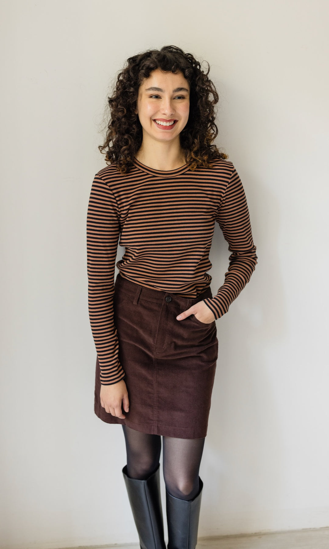 Gestreiftes Langarmshirt Zoé