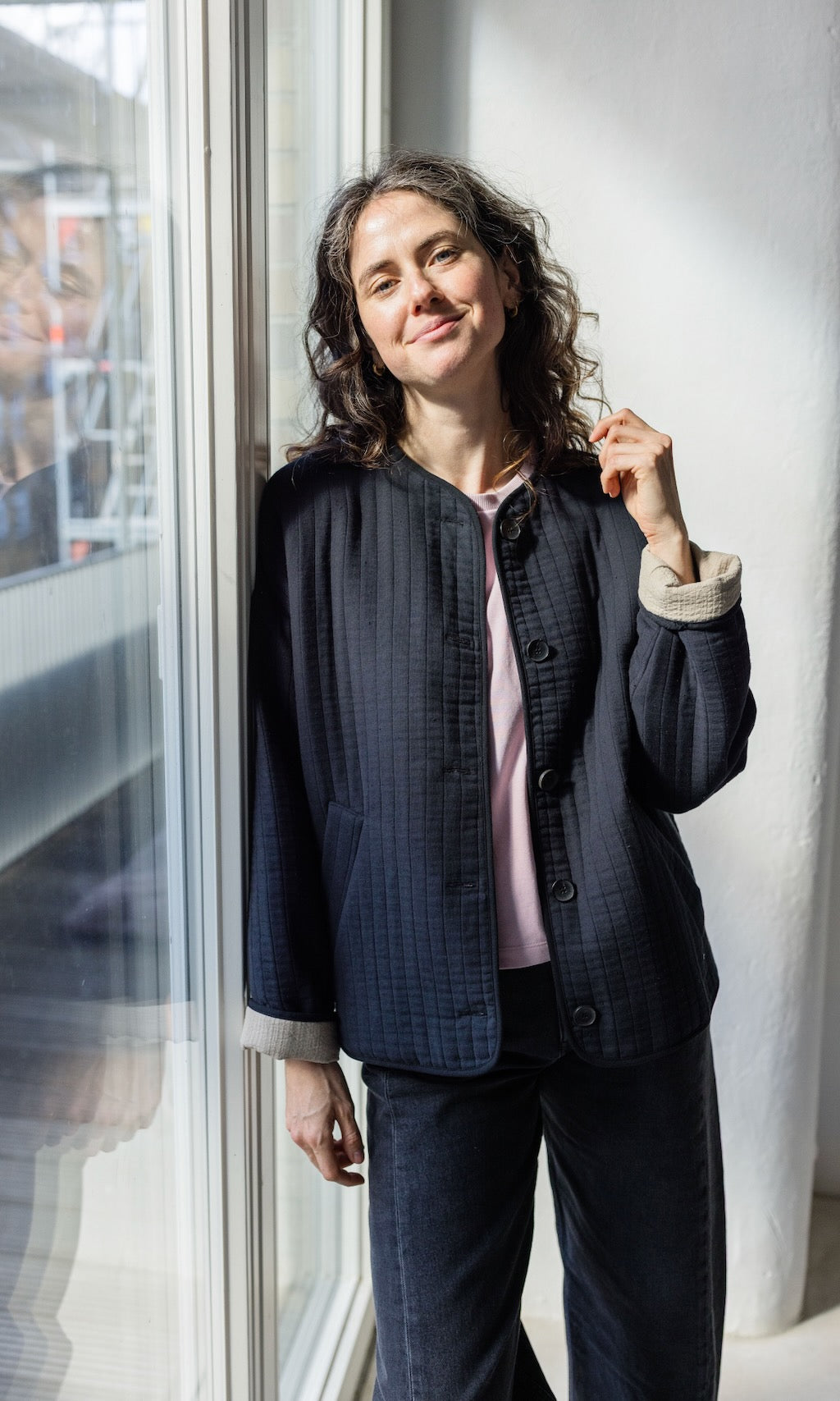 Leichte Oversized Steppjacke Yumiko aus Bio Baumwolle