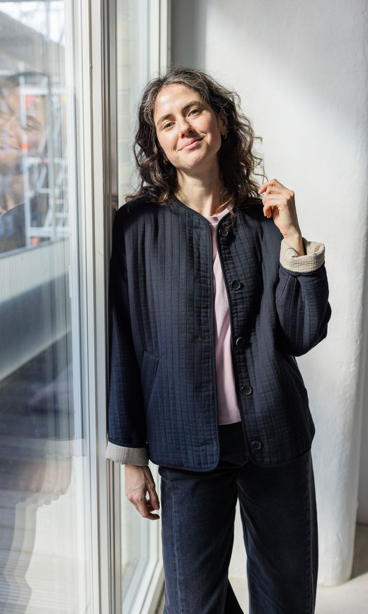 Leichte Oversized Steppjacke Yumiko aus Bio Baumwolle