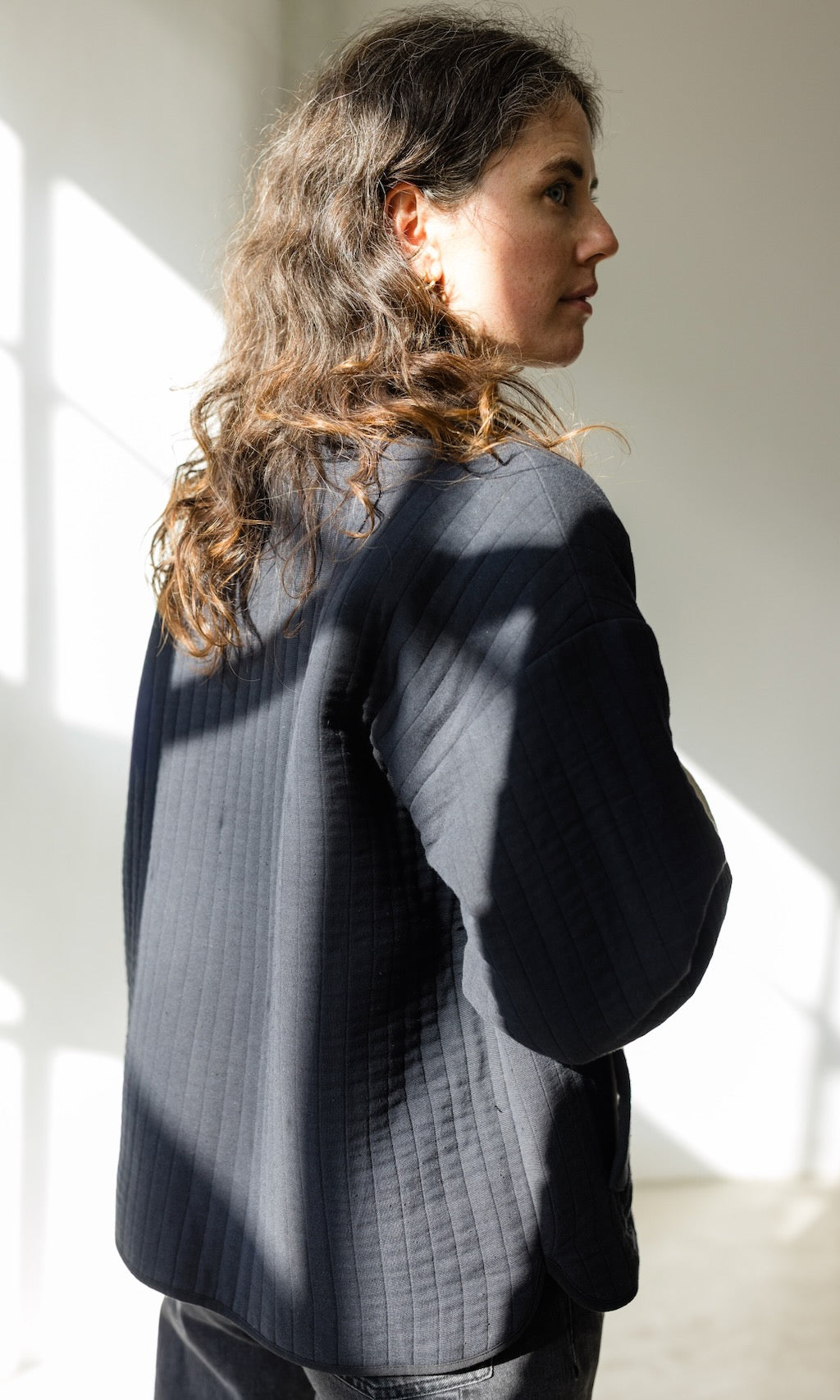 Leichte Oversized Steppjacke Yumiko aus Bio Baumwolle