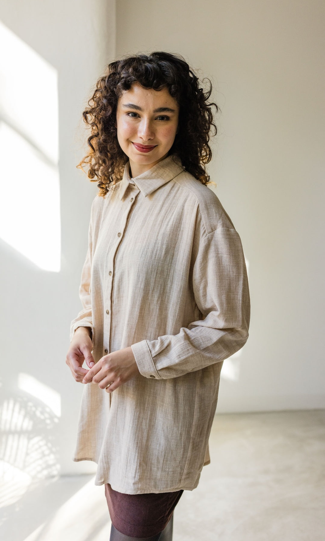 Oversized Musselin Hemd
