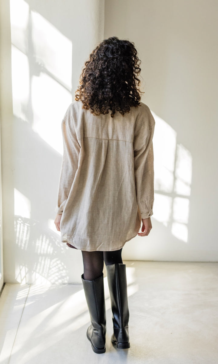 Oversized Musselin Hemd