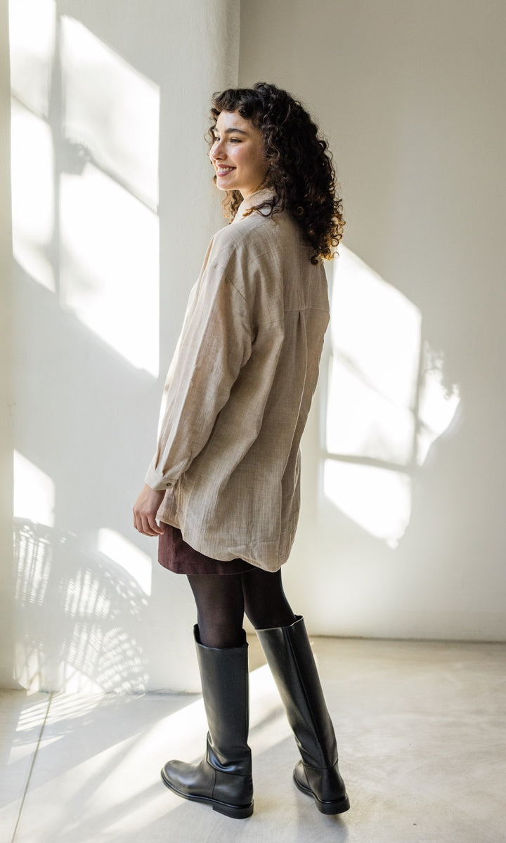 Oversized Musselin Hemd