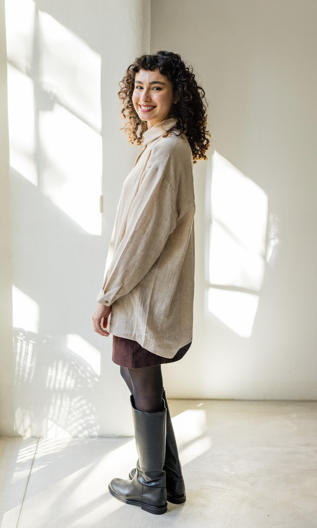 Oversized Musselin Hemd