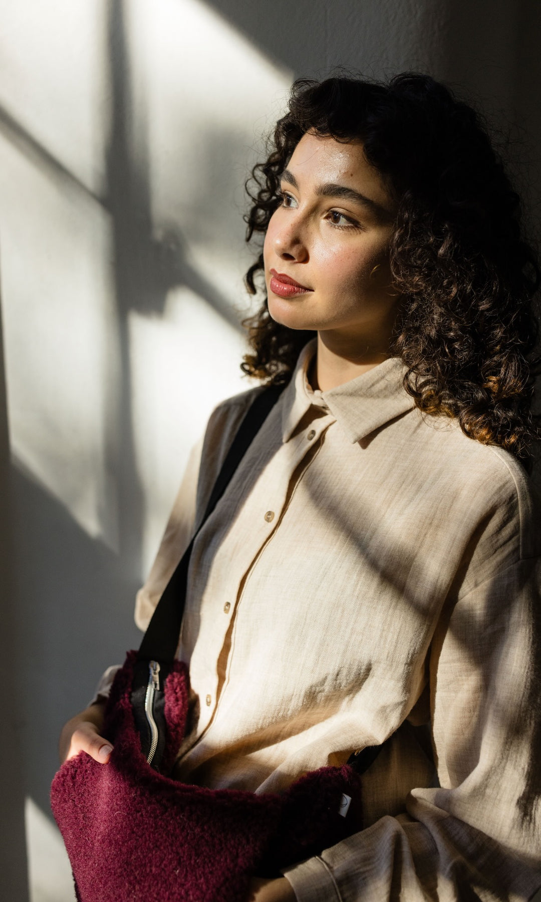 Schafwoll Crossbody Bag mit Handwärmer (Schurwolle)