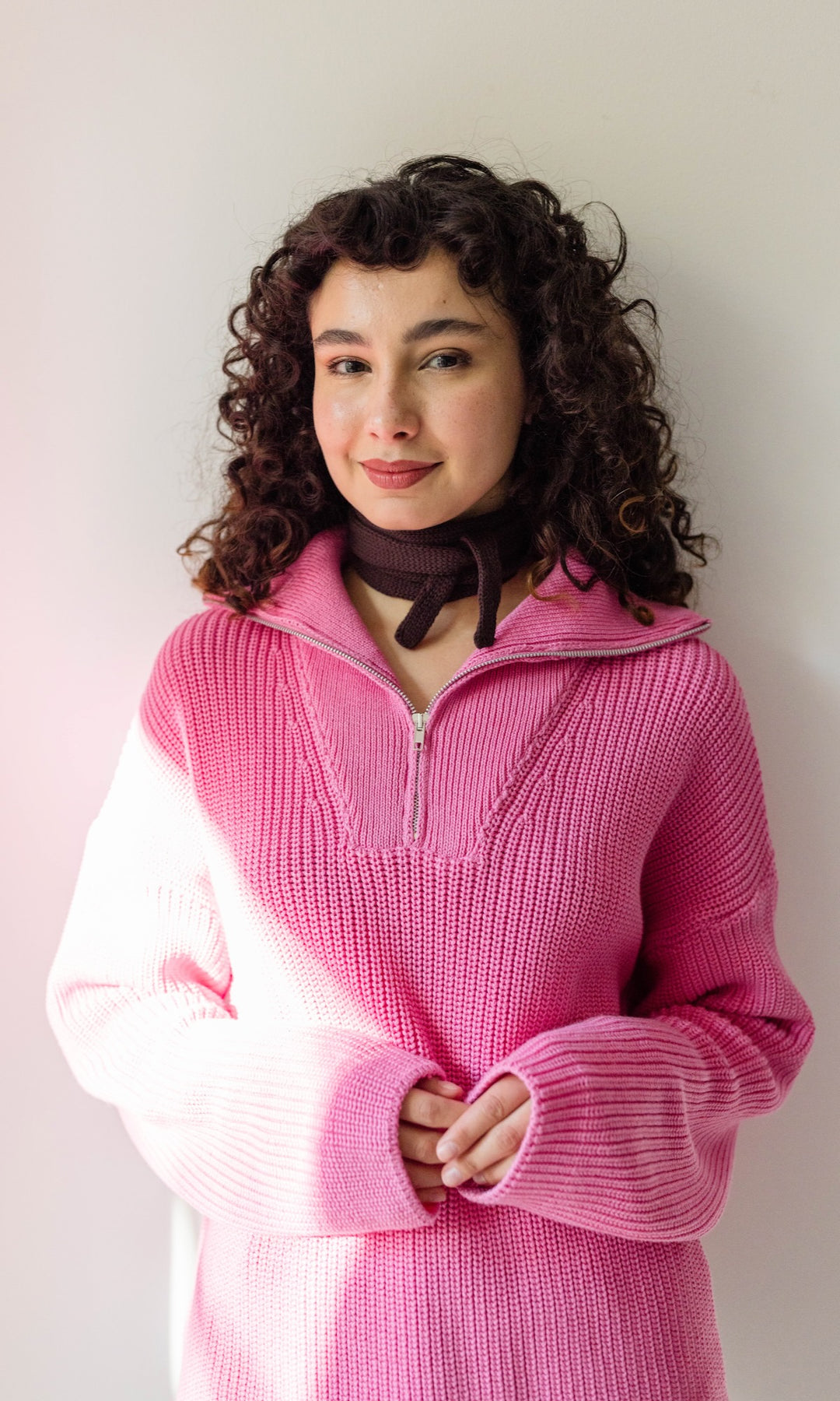 Gerippter Pullover MIO mit Zipper