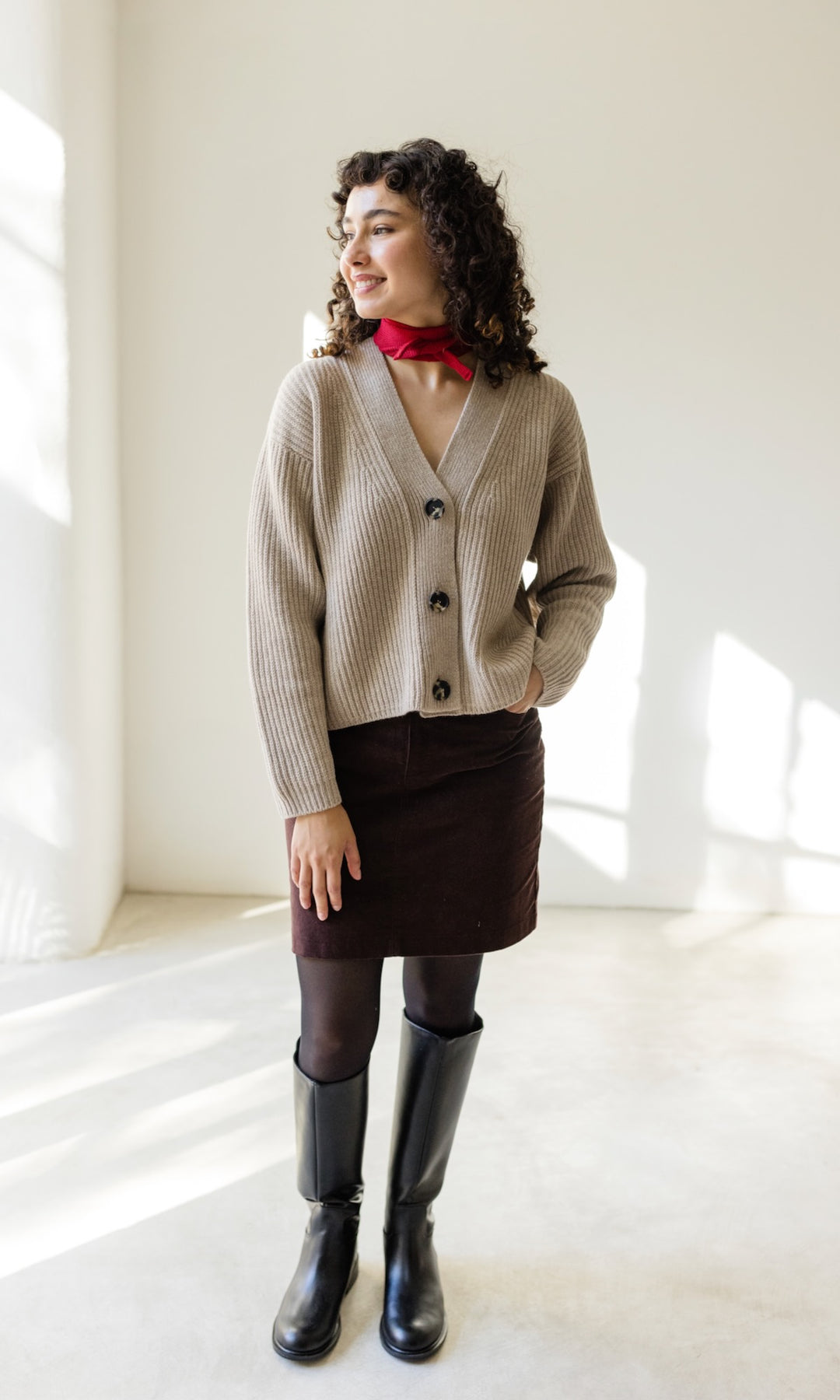 Cardigan (Merinowolle-Kaschmir)