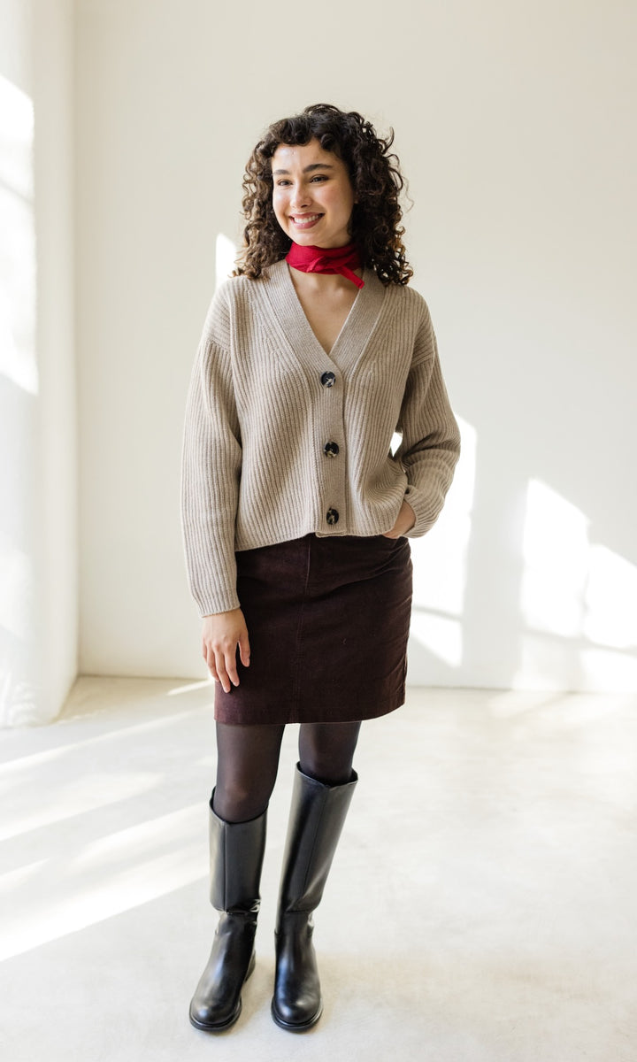 Cardigan (Merinowolle-Kaschmir)