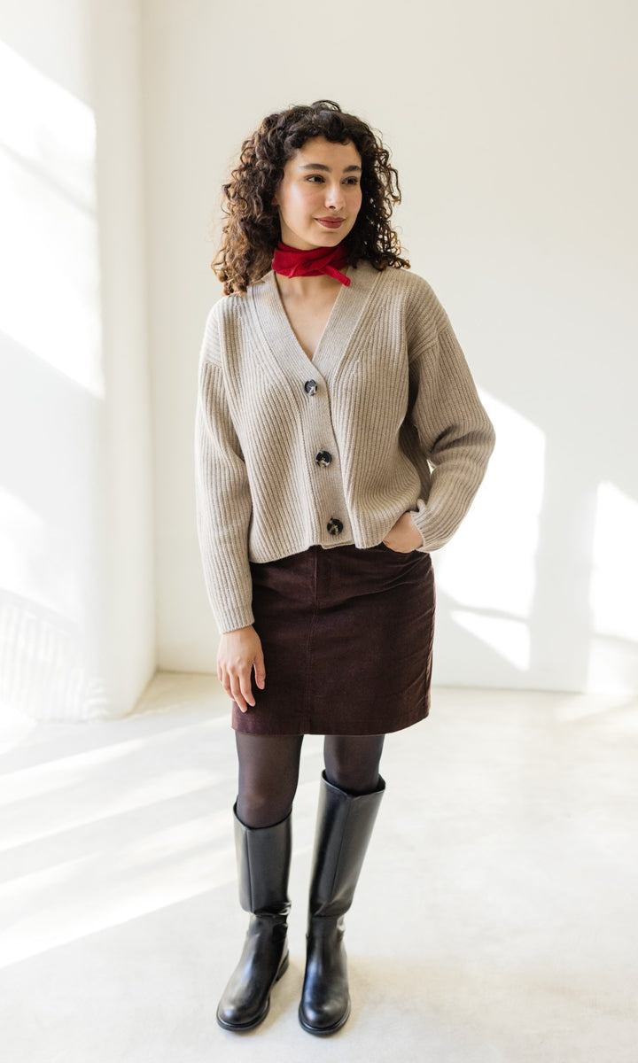 Cardigan (Merinowolle-Kaschmir)