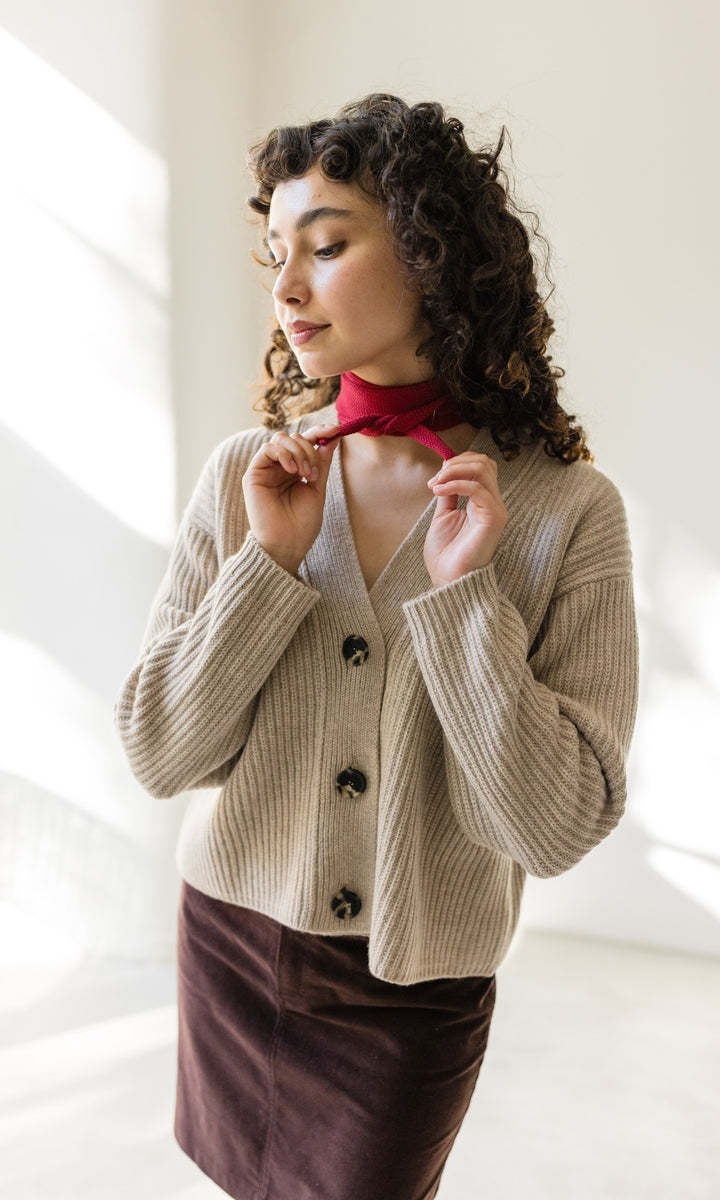 Kleiner Strickschal zum Binden