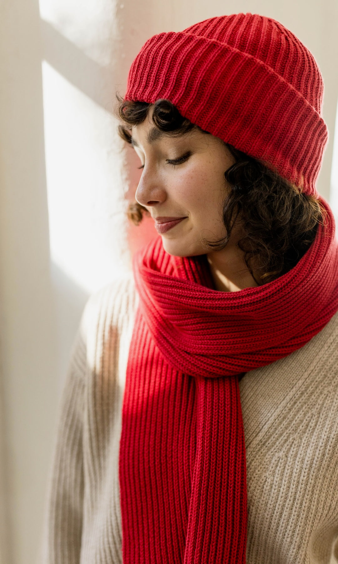 Strickmütze aus Baumwolle