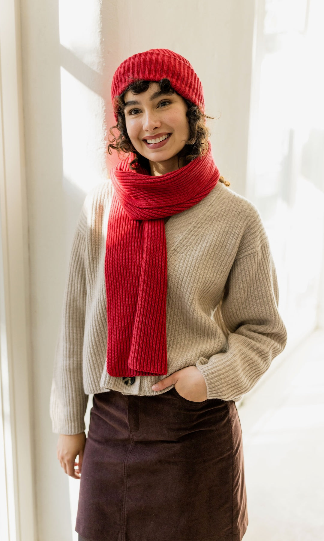 Strickmütze aus Baumwolle