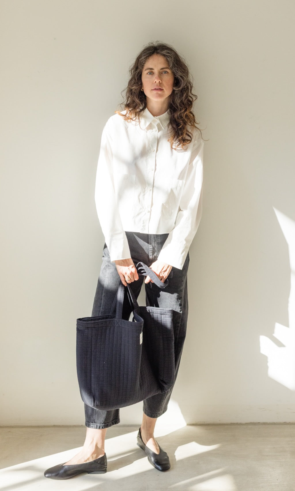 Wendbare Gesteppte Mom Bag aus Bio Baumwolle - abricot coco