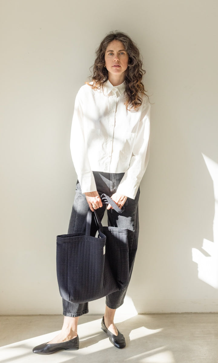 Wendbare Gesteppte Mom Bag aus Bio Baumwolle - abricot coco