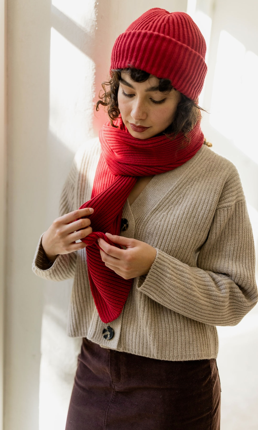 Strickmütze aus Baumwolle