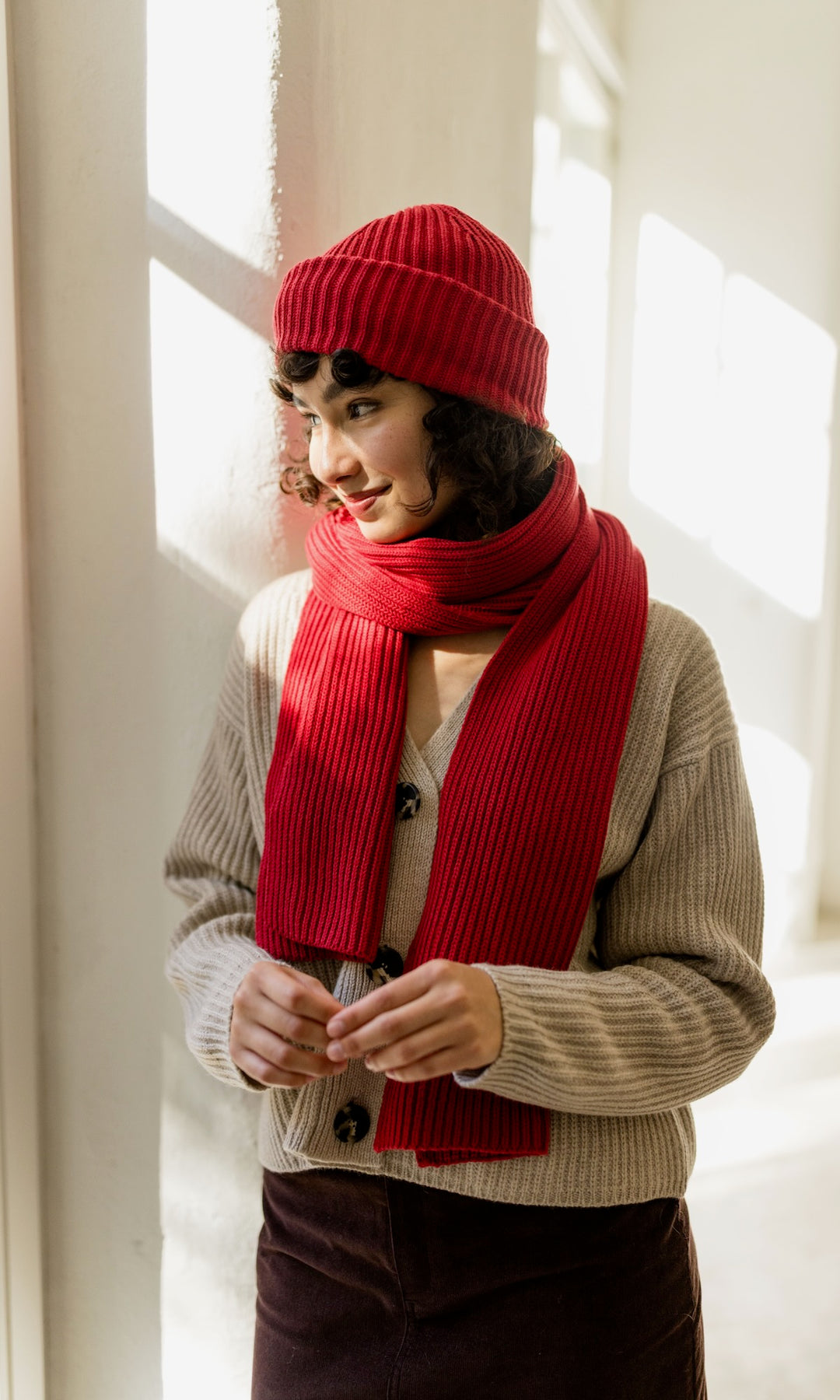 Strickmütze aus Baumwolle