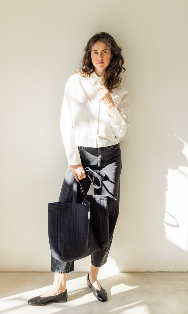 Wendbare Gesteppte Mom Bag aus Bio Baumwolle - abricot coco