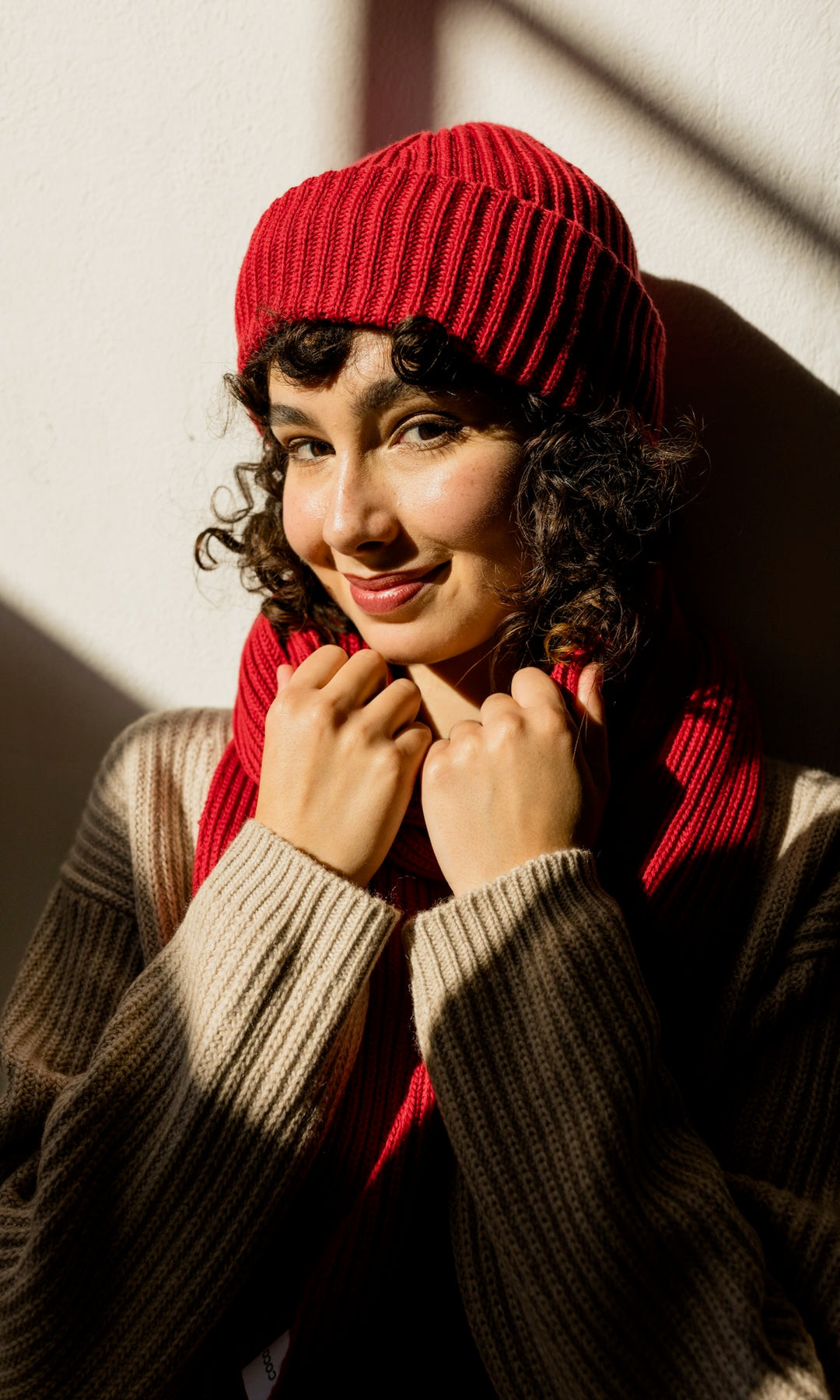 Strickmütze aus Baumwolle