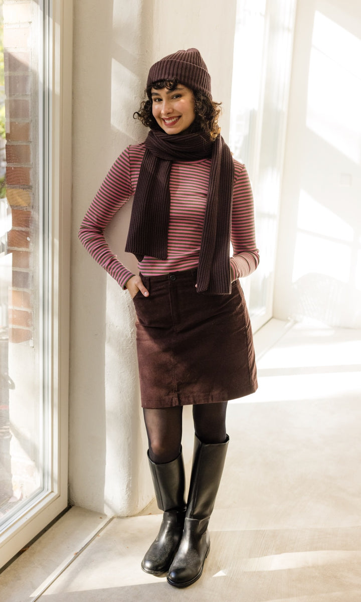 Schal aus Baumwolle in Chocolat