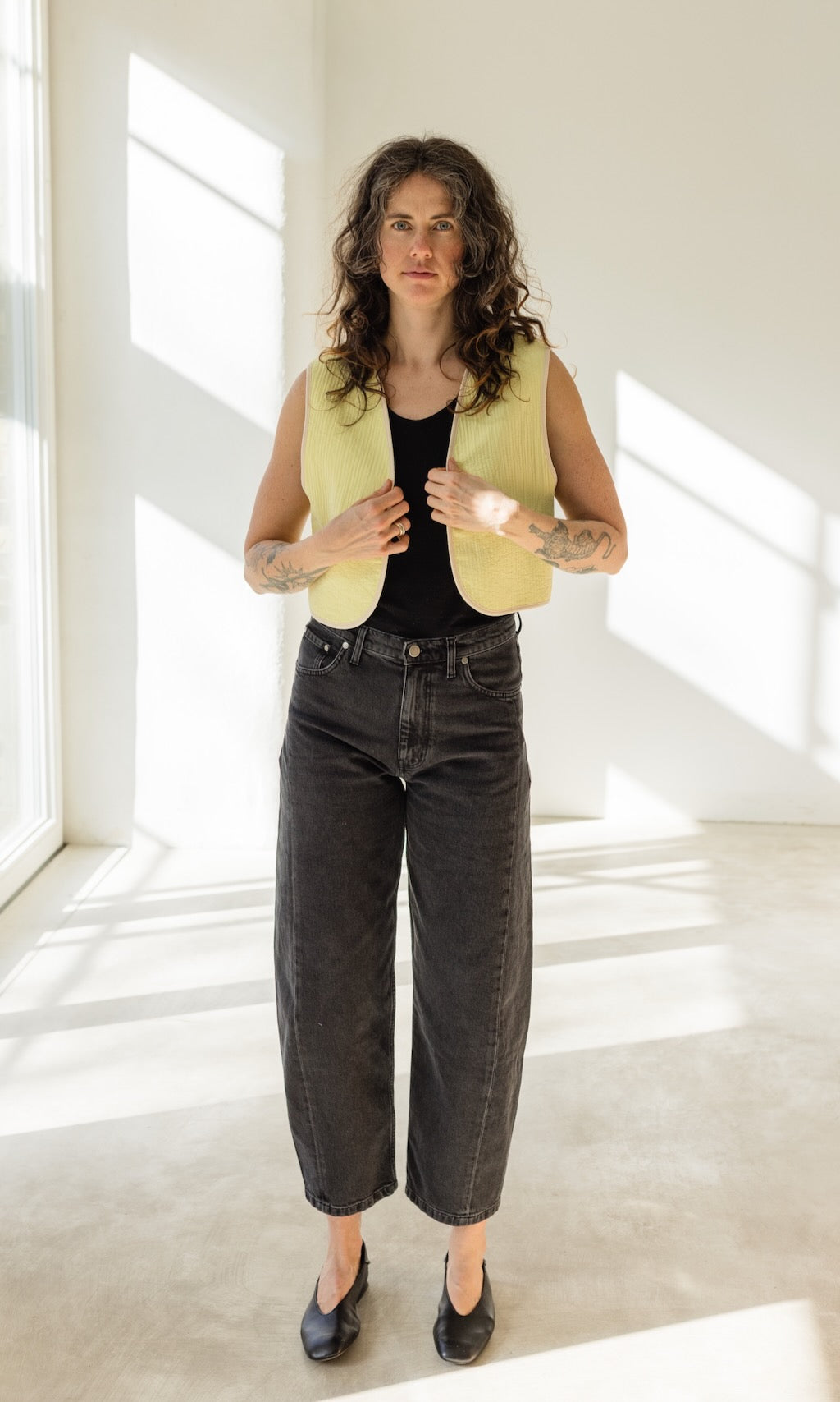 Leichte Wendbare Steppweste aus Bio Baumwolle